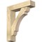 Ekena Millwork Olympic Block Rough Sawn Bracket w/ Offset Brace, Douglas Fir, 6"W x 24"D x 28"H BKT0604X24X28OLY05RDF - alternate 1